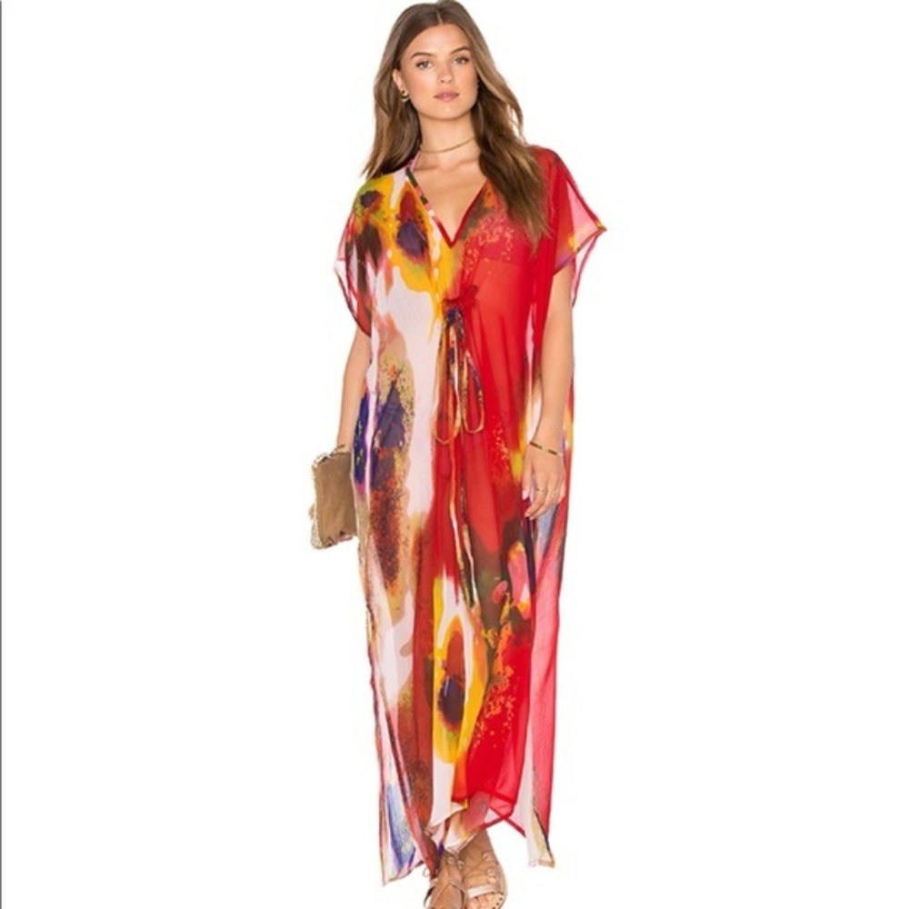 Michael Stars Sam One Size Pastel Gardens Swimsuit Beach Coverup